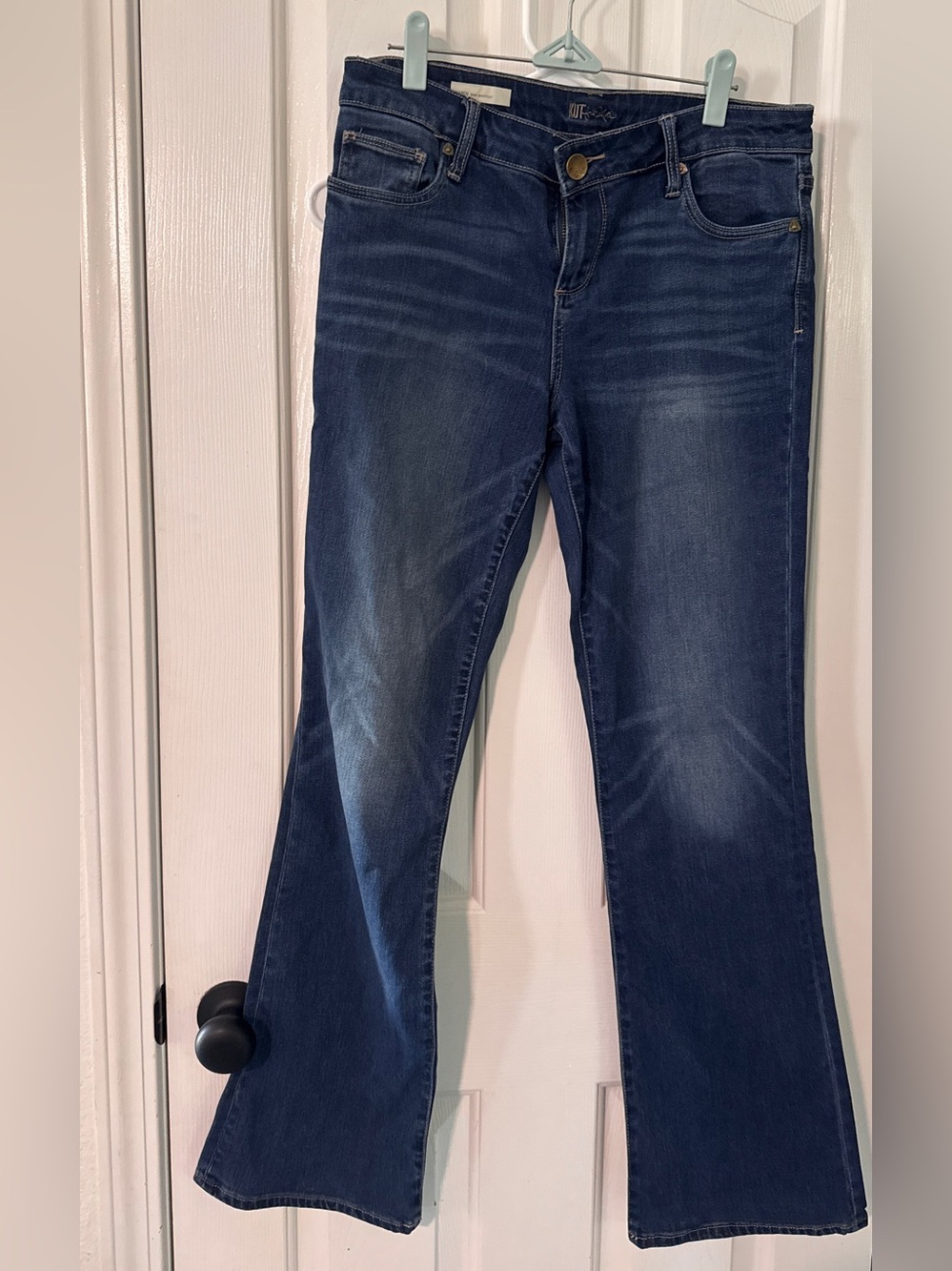 Kut from the Kloth Dark Blue Wide Leg Jeans Karen Baby Bootcut